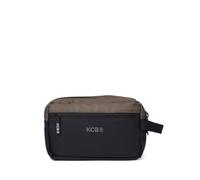 Trousse de toilette double pour homme KCB | Design spacieux et pratique | Poches multifonctions | Variété de compartiments | Poignée confortable et utile | 100 % végan, Kaki, Trousses de toilettes