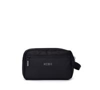 Trousse de toilette double pour homme KCB | Design spacieux et pratique | Poches multifonctions | Variété de compartiments | Poignée confortable et utile | 100 % végan, Noir , Trousses de toilettes