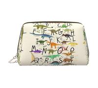 Trousse de toilette élégante avec motif dinosaures, organiseur de maquillage pour pinceaux de maquillage, rouges à lèvres, doré, Taille unique, Trousse de toilette