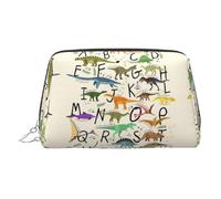 Trousse de toilette élégante avec motif dinosaures, organiseur de maquillage pour pinceaux de maquillage, rouges à lèvres, Argenté., Taille unique, Trousse de toilette