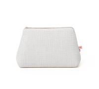 Trousse de toilette en coton bio blanc