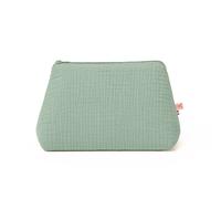 Trousse de toilette en coton bio vert