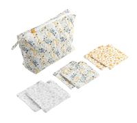 Trousse de toilette en coton vert tilleul