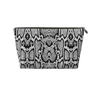 Trousse de Toilette en Cuir à Texture de Peau de Python et de Serpent, Trousse de Maquillage de Voyage, Trousse de Toilette Portable, Sacs à Main spacieux pour Femmes et Filles