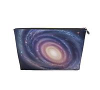 Trousse de toilette en cuir avec impression d'énergie cosmique pour femme et fille - Trousse de maquillage portable en cuir avec fermeture éclair dorée, doré, Taille unique, Trousse de toilette