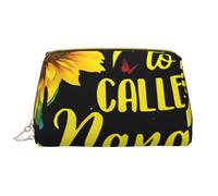 Trousse de toilette en cuir Blessed to Be Called Tournesol., blanc, Taille unique