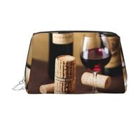 Trousse de toilette en cuir liège, pochette de maquillage pour femme, Argenté., Taille unique, Trousse de toilette