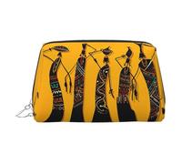 Trousse de toilette en cuir pour femme - Culture africaine créative, Argenté., Taille unique, Trousse de toilette