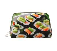 Trousse de toilette en cuir pour sushis, aneth cornichons, trousse de maquillage pour femme, doré, Taille unique, Trousse de toilette