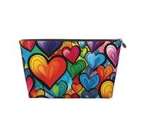 Trousse de toilette en cuir style leurre de pêche, grande capacité, portable, convient pour un usage quotidien et en voyage, Motif arc-en-ciel Gay Pride, Taille unique
