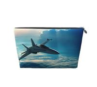 Trousse de toilette en cuir synthétique pour avions de combat, Argenté., Taille unique