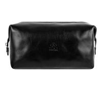 Trousse de Toilette en Cuir - Valise cosmétique - Ouverture Large - Time Resistance - Noir