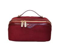Trousse De Toilette en Daim,Sac Rangement Domestique,Poignée Élargie,Conception À Fermeture Éclair Métal,Pratique for Une Utilisation Extérieur(Color4)