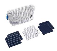 Trousse de toilette en double gaze de coton et carrés éponge