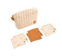 Sauthon Trousse de toilette Orsino – double gaze de coton, 6 éponges – Beige