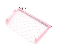 Trousse de Toilette en Filet Rose, Pochette Cœur Légère et Portable