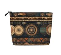 Trousse de toilette en forme de chat d'art moderne du milieu du siècle pour femme, trousse de maquillage de voyage portable, organiseur quotidien avec fermeture éclair, Style bohème, Taille unique