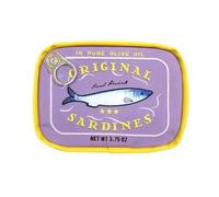 Trousse de toilette en forme de sardines en conserve - Mignon sac de voyage créatif tendance fermeture éclair multifonction pour week-end vacances, violet, 17.5x11.5x4.5cm/6.89 x 4.53 x 1.77in, Mode