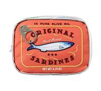 Trousse de toilette en forme de sardines en conserve - Mignon sac de voyage créatif tendance fermeture éclair multifonction pour week-end vacances, Orange, 17.5x11.5x4.5cm/6.89 x 4.53 x 1.77in, Mode