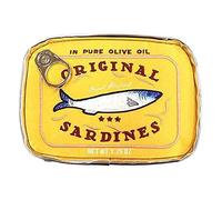 Trousse de toilette en forme de sardines en conserve - Mignon sac de voyage créatif tendance fermeture éclair multifonction pour week-end vacances, jaune, 17.5x11.5x4.5cm/6.89 x 4.53 x 1.77in, Mode