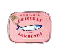 Trousse de toilette en forme de sardines en conserve - Mignon sac de voyage créatif tendance fermeture éclair multifonction pour week-end vacances, rose, 17.5x11.5x4.5cm/6.89 x 4.53 x 1.77in, Mode