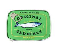 Trousse de toilette en forme de sardines en conserve - Mignon sac de voyage créatif tendance fermeture éclair multifonction pour week-end vacances, Vert, 17.5x11.5x4.5cm/6.89 x 4.53 x 1.77in, Mode