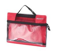 Trousse de toilette en maille transparente | Organiseur de cosmétiques de voyage étanche avec fermeture éclair | Ensemble transparent respectueux de la TSA pour homme et femme, Rouge