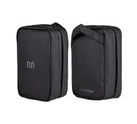 Trousse de toilette en matériau imperméable avec compartiment pour brosse à dents - Trousse de toilette noire pour homme et femme à suspendre - Sac de toilette avec divers compartiments pour voyager -