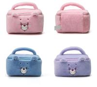 Trousse de toilette en peluche Care Bears, sac de toilette de voyage de grande capacité pour filles et femmes, pochette de maquillage douce et moelleuse Blue Grumpy Bear
