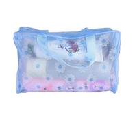 Trousse de toilette en PVC à motif floral, imperméable, pour salle de bain, maquillage, pochette de rangement pour fleurs, jaune, bleu, Fidèle à la description, comme description