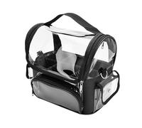 Trousse de toilette en PVC transparent de grande capacité - Étanche - Organiseur de maquillage - Pour voyage, salle de sport, salon à domicile - 26 x 13 x 18 cm