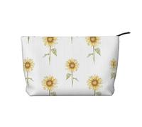 Trousse de toilette en velours côtelé - Motif fleuve de soleil en fleurs - Trousse de toilette - Noir - Taille unique, Noir , Taille unique