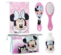Trousse de toilette enfant, kit voyage 4 pièces : brosse, serviette, flacon, Minnie Mouse, Paw Patrol, SpiderMan y Stitch