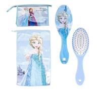 Trousse de toilette enfant LA REINE DES NEIGES avec brosse à cheveux et serviette main - ensemble de voyage disney Frozen