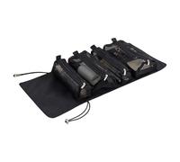 Trousse de toilette enroulable - Organisateur de maquillage de voyage, récipient cosmétique pliable avec rangement amovible de grande capacité, organisateur d'emballage pour articles de toilette de so
