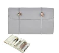 Trousse de toilette enroulable pour pinceaux de maquillage - Étanche - Trousse de toilette de voyage enroulable avec pochettes détachables - Organiseur pliable pour maquillage, cosmétiques,