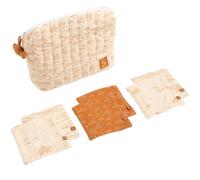 Trousse de toilette et 6 éponges orsino
