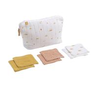 Trousse de toilette et carré éponge en coton - sunlight blanc TU