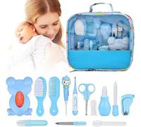 Trousse De Toilette Et De Premiers Secours Complète Pour Bébé Avec 14 Accessoires Essentiels Pour L'hygiène Et La Santé