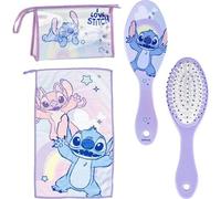 Trousse de toilette et de voyage Disney pour enfants avec peigne, trousse de toilette et serviette, ensemble d'hygiène personnelle idéal pour offrir, voyager et utiliser au quotidien