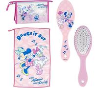 Trousse de toilette et de voyage Disney pour enfants avec peigne, trousse de toilette et serviette, ensemble d'hygiène personnelle idéal pour offrir, voyager et utiliser au quotidien
