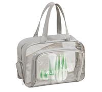 Trousse De Toilette Étanche - Grande Pochette Zippée, Accessoire De Piscine De Plage | Acétate De Vinyle D'éthylène Givré Transparent, Joint D'étanchéité Robuste Et Étanche | Organisateur Léger De