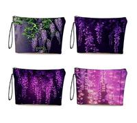 Trousse De Toilette Femme Lavande Petite Trousse Maquillage,Trousse Maquillage Femme pour Portable,Trousse Maquillage,Pochette Tissu,Trousse De Toilette Fille,Porte Monnaie