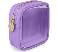 Trousse de Toilette Femme Voyage Transparente, Sac Cosmétique Transparent, Portable Voyage Trousse de Toilette, Imperméables Trousse de Voyage avec Glissière pour Vacances, Voyage,Violet,Small