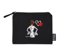 Trousse de toilette Flamenca Marie blanche - Trousse cosmétique en coton recyclé noir, 21 x 16 cm, motif imprimé sur les deux faces, Noir , 21cm x 16 cm, Flamenco