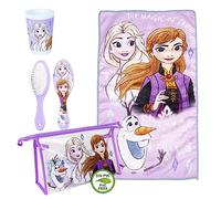 Trousse de Toilette Frozen - Fermeture Éclair - 23 x 15 x 8 cm - Inclut des Accessoires - Imperméable - Vanity Idéal pour Voyager - Produit Original Conçu en Espagne