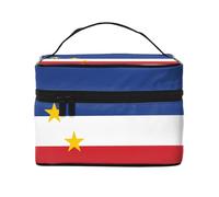 Trousse de toilette imprimée avec drapeau du Cap-Vert, grande trousse de toilette pour voyage