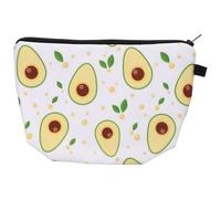 Trousse de Toilette Imprimée Avocat en Polyester, Rangement Léger | Pochette de Voyage Créative, Doublure en Éponge, pour Bureau, Déplacements Courts, Téléphone et Écouteurs