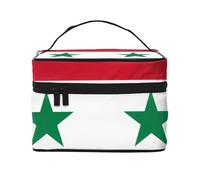 Trousse de toilette imprimée drapeau de la République arabe syrienne. Trousse de toilette imprimée pour femme
