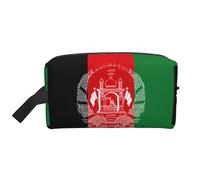 Trousse de toilette imprimée drapeau de l'Afghanistan, grande capacité, pochette de rangement pour banque d'alimentation et câbles